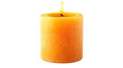 red candle on white background