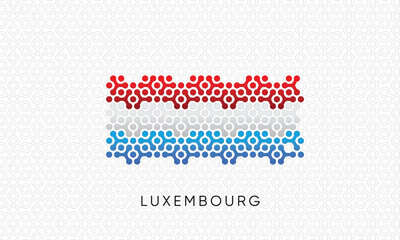 Creative vector Flag of Luxembourg in geometric pattern
