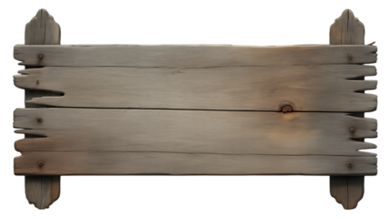 Weathered wooden sign with a rustic texture, perfect for overlays, graphic design, and adding a natural element to any creative project.