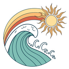 vector illustration of a sun