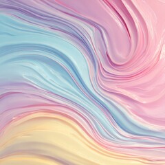 Obraz premium Abstract Fluid Art in Pastel Colors with Smooth Swirls and Waves