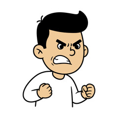 Angry Man Cartoon Illustration