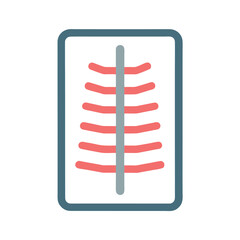 Flat Radiology Icon Design X Ray Scan Symbol for Medical and Healthcare Applications Diagnostic Imaging and Hospital Signage