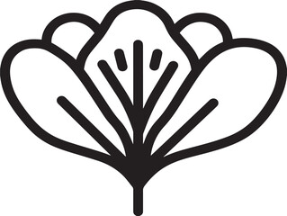 Detailed Wildflower Line Icon in Minimalistic Vector