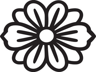 Artistic Xeranthemum Icon with Fine Vector Line Work