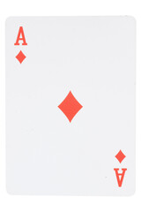 Obraz premium card gambling on white game luck ace diamonds