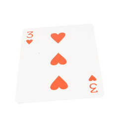card gambling on white game luck three hearts