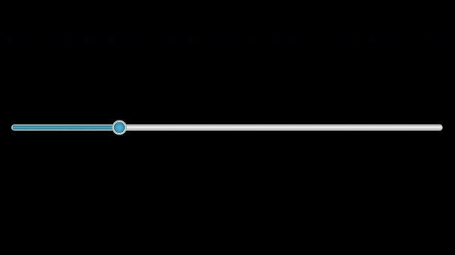 Blue line loading animation with slider on transparent background in good quality