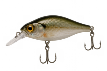 Realistic fishing lure isolated on transparent background, perfect for fishing and outdoor-related projects
