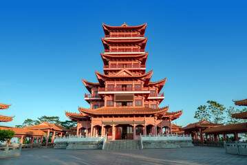 &zwnj;Xianren Pavilion is located on the top of Xianren Mountain Park in Fangchenggang City, Guangxi, China.