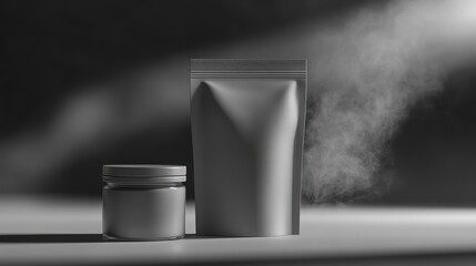 Gray packaging and jar