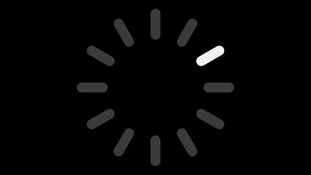 Looping animation of glowing stripes in a circle on a transparent background