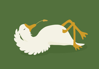 vector illustration of a goose