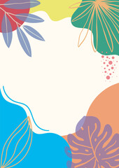 vector illustration of an abstract background.  summer sale, social media promotional content. Vector banner