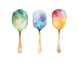 watercolor Stirring Paddle vector illustration isolated on white background