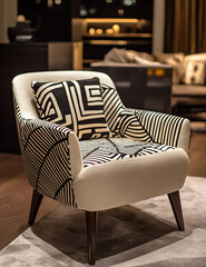Customize look, scale 3d Antique chair model design .