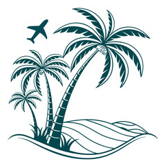 palm trees vector illustration