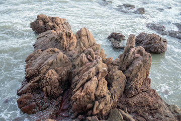 waves on the rocks