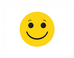 Fototapeta premium Joyful Yellow Smiley: A Simple, Happy Minimalist Design