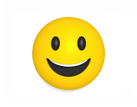 Joyful Yellow Smiley: A Cheerful 3D Rendering