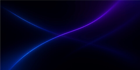 Abstract blue and purple waves flow with glowing energy, creating a dynamic digital art background