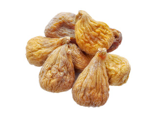Organic figs isolated on a white background, selective focus.