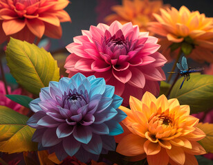 An ultra-detailed extreme close-up of a rose with surrounding flowers, captured in soft light. A cinematic and emotional scene perfect for visual storytelling, branding, and artistic use.