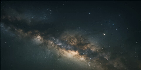 Milky Way Galaxy Panorama: A breathtaking panoramic view of the Milky Way galaxy, showcasing its swirling nebulae, countless stars, and cosmic dust.