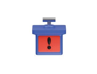 detonator icon 3d illustration render