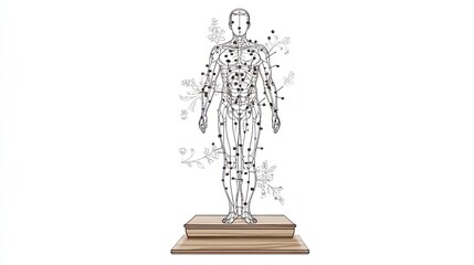 Fototapeta premium Anatomical diagram of human body