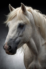 Obraz premium white horse portrait
