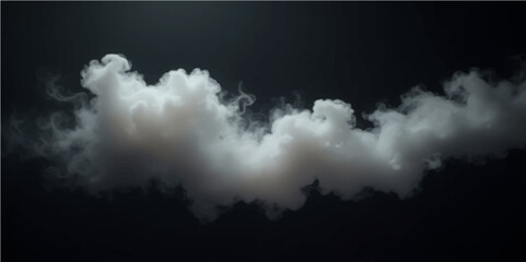 Ethereal cloudscape: A solitary, luminous cloud formation floats gracefully against a deep, inky backdrop, creating an atmosphere of tranquility and wonder.