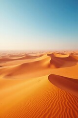 Vast, undulating sand dunes stretching to the horizon , scenic, nature, geography