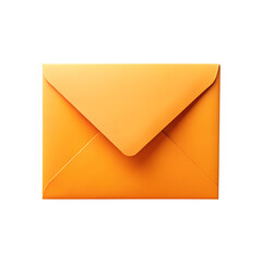 A vibrant orange envelope isolated on transparent background, perfect for conveying a message or invitation
