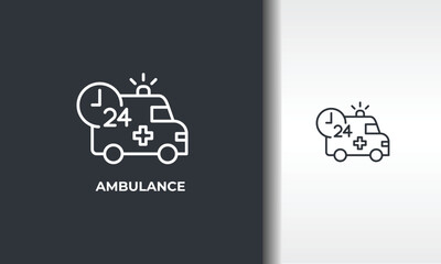 Ambulance Vector, Icon Or Logo Sign Isolated Symbol Illustration