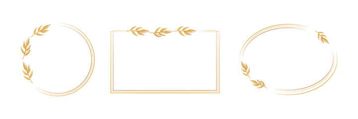 Collection of frames for a wedding or invitation.