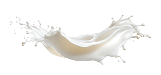 Milk splash isolated on a white background with a clipping path