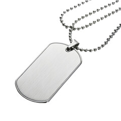 Blank Dog Tag on transparent background