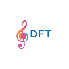 DFT &ldquo;Creative music logo with human silhouettes and treble clef in gradient colors, DFT Later Logo, modern artistic design isolated on white background&rdquo;
