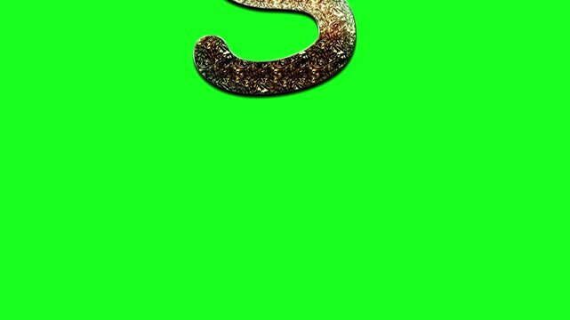 Colorful animated letter S in chalkboard theme, perfect for ABC phonics videos, kindergarten learning visuals, and school style preschool educational animations