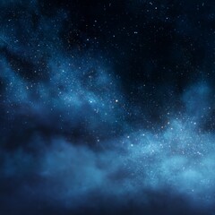 Fototapeta premium Beautiful Night Sky Filled with Stars and Cosmic Clouds in Darkness