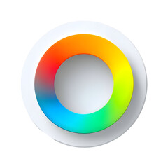 Colorful Circular Gradient on White Background