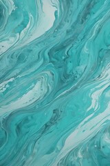 Obraz premium Subtle teal and turquoise swirls, abstract marbling effect , ocean, marble, art