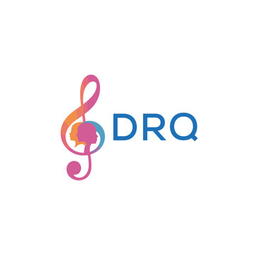 DRQ &ldquo;Creative music logo with human silhouettes and treble clef in gradient colors, DRQ Later Logo, modern artistic design isolated on white background&rdquo;
