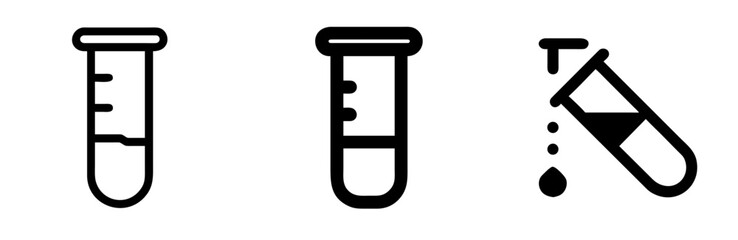 Test Tube Icon &ndash; Laboratory and Science Symbol Vector Illustration