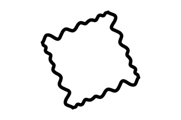 Black wavy squiggle strokes in abstract hand drawn style for creative scrapbook and design assets