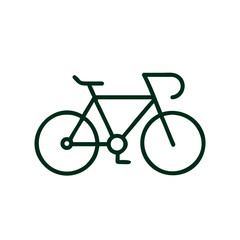 Bicycle icon in a minimalist design with simple outlines  