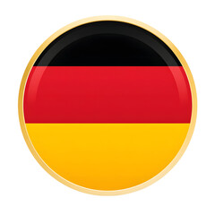 Obraz premium German Flag Badge: Black Red Gold Circle Icon