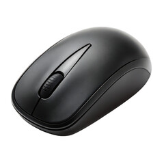 Black Wireless Computer Mouse on transparent