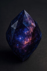 amethyst isolated on black background